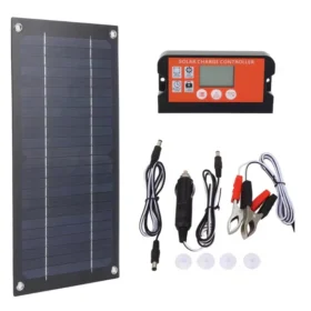 50W แผงพลังงานแสงอาทิตย์ DC 18V Solar Cell แบบพกพา Controller แผ่นชาร์จชุดกันน้ํา Solar Trickle Charger Camping กลางแจ้งแบตเตอรี่ 2