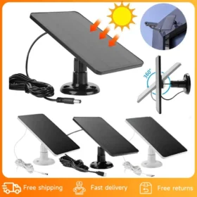 แผงโซลาร์เซลล์ 10W 5V พร้อมขายึดปรับได้ 360 องศา แบบโมโนคริสตัลไลน์ สำหรับกล้องวงจรปิด IP และกล้องอัจฉริยะติดประตู 3