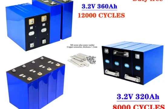 แบตเตอรี่ LiFePO4 3.2V แบบชาร์จได้ 360Ah 340ah 320Ah เหมาะสำหรับระบบพลังงานแสงอาทิตย์ DIY 12V 24V 48V สำหรับรถบ้าน เรือ ไม่มีภาษี 1
