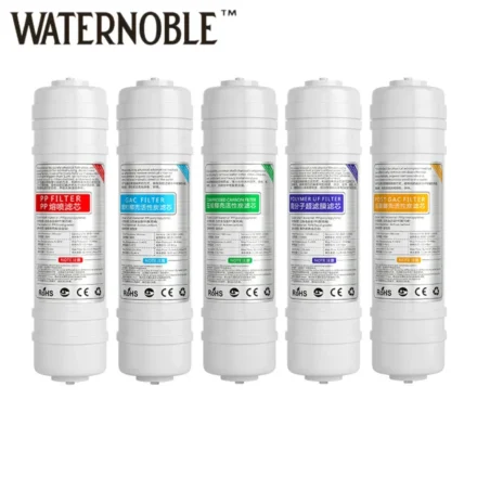 Waternoble 10 นิ้ว Quick Connect ชุดตลับกรอง 3/8 นิ้วพอร์ตประสิทธิภาพสูงเครื่องกรองน้ําสําหรับ Home & Office 1