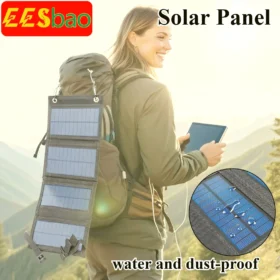 25 W-100 W กันน้ํา USB Solar Charger สําหรับโทรศัพท์มือถือแท็บเล็ตแบบพกพากลางแจ้ง Camping แหล่งจ่ายไฟฉุกเฉิน EESBAO 4