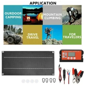 50W แผงพลังงานแสงอาทิตย์ DC 18V Solar Cell แบบพกพา Controller แผ่นชาร์จชุดกันน้ํา Solar Trickle Charger Camping กลางแจ้งแบตเตอรี่ 6