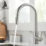 G1/2 ก๊อกน้ําห้องครัวสีดําพื้นผิวน้ําก๊อกน้ําอ่างล้างจานก๊อกน้ําดึงออกก๊อกน้ําห้องครัวเดี่ยว TAP 1