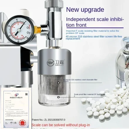 เครื่องกรองน้ําใช้ในครัวเรือนดื่มโดยตรงเครื่องกรองน้ําประปาในครัวสแตนเลสห้าขั้นตอนการกรอง ultrafilteration ภายใต้ขั้นตอน 1