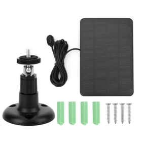 1-3PCS 10W 5V แผงชาร์จพลังงานแสงอาทิตย์ 9.8ft สายชาร์จพลังงานแสงอาทิตย์สําหรับ Arlo Pro 5S/4/3 Floodlight Security กล้อง 6