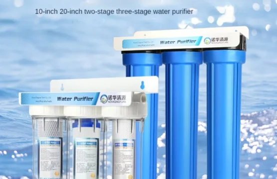 10 นิ้ว Prefilter 20 "กรองน้ํากรองด้านหน้า Pp Cotton ขนาดใหญ่เครื่องกรองน้ําโปร่งใสขวด 3 ขั้นตอนการกรองน้ํา 1