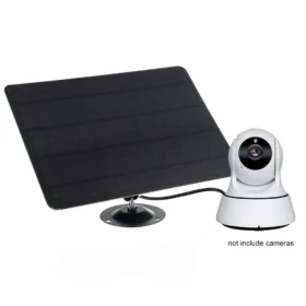 กล้องกลางแจ้งแผงโซล่า ° ติดตั้งแบบปรับได้5V 10W IPX6แผงโซล่ากันน้ำสำหรับกล้องรักษาความปลอดภัยกลางแจ้งไร้สาย 5