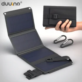 แผงโซลาร์เซลล์แบบพับได้ 30W เครื่องชาร์จแผงโซลาร์เซลล์แบบพกพา 4 พับ USB DC แหล่งจ่ายไฟมือถือแผงโซลาร์เซลล์แบบเต็มเวลา 1