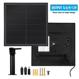 แผงโซลาร์เซลล์ 8 วัตต์ กันน้ำ แรงดันไฟฟ้า 5V 6V 9V 12V สำหรับชาร์จแบตเตอรี่ 18650 ใช้งานกลางแจ้ง สำหรับไฟ LED และปั๊มน้ำขนาดเล็ก 3