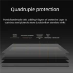 อ่างล้างจานสแตนเลส Transversal ด้านข้างหลุมขนาดใหญ่ Single Slot ในครัวเรือนโรงอาหารจานและล้างผักอ่างล้างหน้า 4