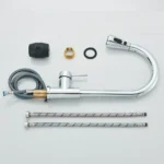 Rozin Chrome ก๊อกน้ําห้องครัวดาดฟ้าติดตั้งดึง Spout อ่างล้างจาน TAP ระดับเดียว Stream Sprayer หัวฉีด TAP 5