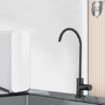 KKTNSG Matt สีดํา SUS304 ดื่มโดยตรง TAP Anti-Osmosis ก๊อกน้ําอ่างล้างจานในตัวเครื่องกรองน้ํา 1/4 นิ้ว 2