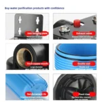 ระบบกรองน้ำทั้งบ้าน พร้อมไส้กรองตะกอน PP ช่วยลดธาตุเหล็ก ตะกั่ว คลอรีน กลิ่น  ขนาดทางเข้า/ออก 1 นิ้ว 4