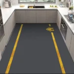 พื้นที่ขนาดใหญ่กันลื่นโคซี่ซิลิโคนไดอะตอมไมต์เสื่อครัวสําหรับบ้าน, แผ่นรองเท้าแห้งเร็วดูดซับน้ํา 3