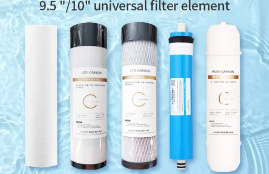 ไส้กรองเครื่องกรองน้ำอเนกประสงค์สำหรับใช้ในครัวเรือน ชุดสามระดับ พร้อมไส้กรองคาร์บอนกัมมันต์ 5 ชิ้น ขนาด 10 นิ้ว และไส้กรองใยฝ้าย PP 1