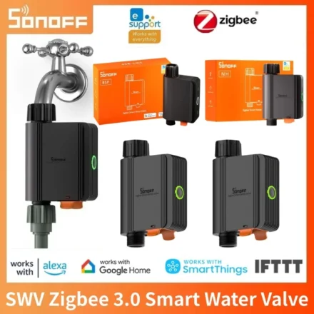 วาล์วน้ำ SONOFF SWV รุ่น SWV-BSP ระบบควบคุมการให้น้ำอัจฉริยะ ควบคุมผ่านแอป ตั้งเวลาได้ รองรับการสั่งงานด้วยเสียงผ่าน Alexa และ Google 1