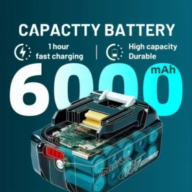 100% ของแท้มากีต้า 18V แบตเตอรี่,สำหรับมากีต้า BL1830B BL1850B BL1850 BL1840 BL1860 BL1815 เปลี่ยนแบตเตอรี่ลิเธียม 18v 4