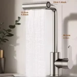 ก๊อกน้ําห้องครัวน้ําตก 4 โหมดสากล 360 ° หมุนสวิงอาร์มสแตนเลสร้อนเย็นหลุมเดียวดาดฟ้าติดอ่างล้างจานแตะ 6