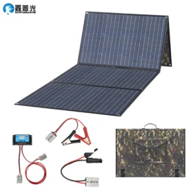 Foldable Solar Panel charger แผงโซล่าพับได้200W 150W 100W 12V กระเป๋าพับได้กันน้ำแบบพกพาที่ชาร์จแสงอาทิตย์แผงโซล่าชาร์จแบตเตอรี่ได้ 1