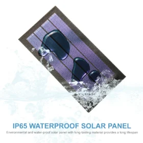 โซล่าเซลล์พลังงานแสงอาทิตย์แผงโซล่าแบบยืดหยุ่นขนาดเล็กแบบพกพา1W 6V กันน้ำได้สำหรับตั้งแคมป์ไฟพัดลมสวน 4