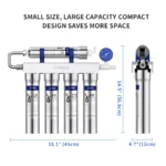 เครื่องกรองน้ำดื่ม 5 ขั้นตอน EIREE อัพเกรด วัสดุสแตนเลส ระบบกรองอัลตร้าฟิลเตรชั่น พร้อมไฟ LED กรองน้ำก๊อกดื่มได้โดยตรง 5