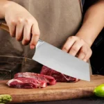 Professional มีดครัวญี่ปุ่นมีด Santoku สแตนเลสเนื้อปลาหั่น Meat Cleaver มีดเชฟเครื่องมือทําอาหาร 2