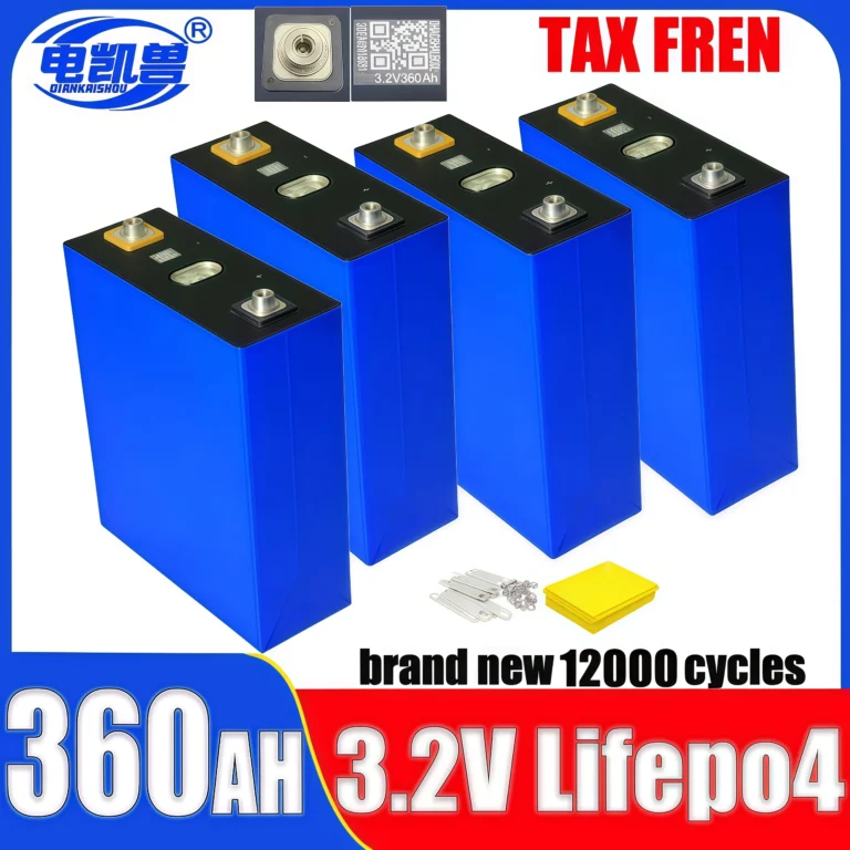 แบตเตอรี่ Lifepo4 3.2v ใหม่ 360AH เกรด A 12000 รอบชาร์จ ใช้สำหรับ DIY 12V 24V 48V รถบ้าน รถไฟฟ้า เรือ กอล์ฟ พลังงานแสงอาทิตย์ แคมป์ปิ้ง ปลอดภาษี 1