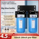 ระบบกรองน้ำทั้งบ้าน พร้อมไส้กรองตะกอน PP ช่วยลดธาตุเหล็ก ตะกั่ว คลอรีน กลิ่น  ขนาดทางเข้า/ออก 1 นิ้ว 2