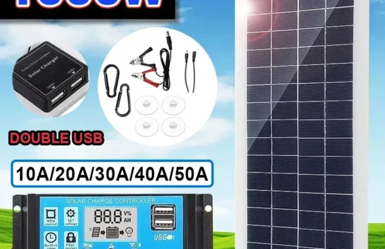 1000W แผงพลังงานแสงอาทิตย์ 12V Solar Cell 10A-100A Controller แผ่นพลังงานแสงอาทิตย์ชุดสําหรับโทรศัพท์ RV รถ Caravan Home Camping กลางแจ้งแบตเตอรี่ 1