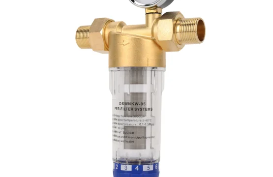 OSWNKW-05 Pre Filter เครื่องฟอกอากาศทั้งบ้าน Spin Down เครื่องกรองน้ําตะกอน Central Prefilter ระบบ Backwash ตาข่ายสแตนเลส 1