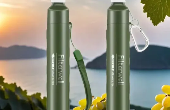 Filterwell Personal Camper เครื่องกรองน้ําฟางแบบพกพา Outdoor Survival Hikeup ดื่มผลิตภัณฑ์ฉุกเฉินสําหรับการเดินทาง 1