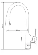 Bagnolux ไทเทเนียมสีดำแปรงดาดฟ้าติดตั้งก๊อกน้ำห้องครัว2ฟังก์ชั่นดึงดึง Out Mixer ก๊อกน้ำร้อนและเย็น 3