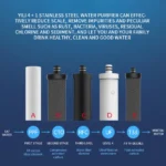 เครื่องกรองน้ำระบบอัลตร้าฟิลเตรชั่น 5 ขั้นตอน EIRE พร้อมหน้าจอแสดงผล LED อัจฉริยะ สำหรับครัวเรือน ใช้กรองน้ำดื่มโดยตรง 5