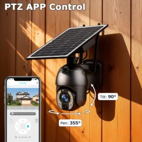 กล้องวงจรปิดพลังงานแสงอาทิตย์สำหรับภายนอกบ้าน รองรับซิม 4G ซูมออปติคอล 50 เท่า ความละเอียด 4K พร้อม Wifi ป้องกันความปลอดภัย ตรวจจับความเคลื่อนไหวของมนุษย์ กล้องวงจรปิด IP 2