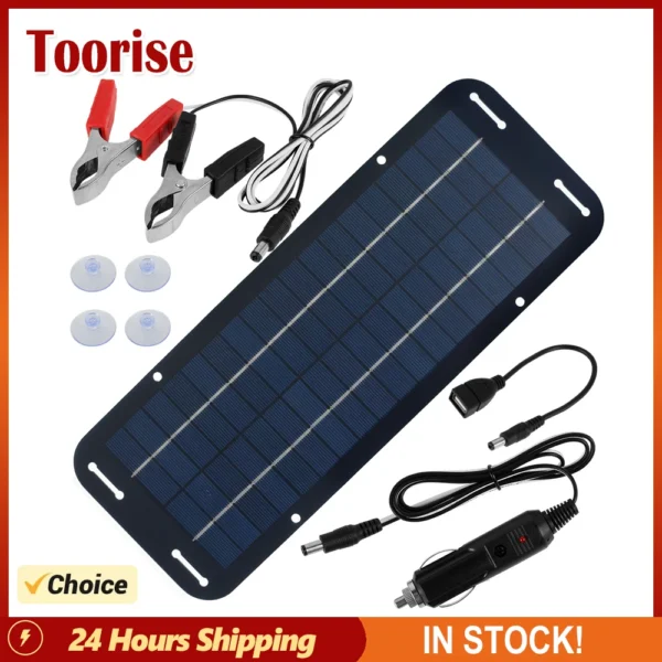 30W Solar Trickle Charger IP65 รถแบตเตอรี่แผงพลังงานแสงอาทิตย์ชุดชาร์จ 12-24V เครื่องชาร์จแบตเตอรี่พลังงานแสงอาทิตย์สําหรับรถยนต์ RV เรือรถจักรยานยนต์ 1