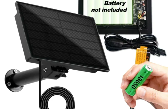 แผงโซลาร์เซลล์กันน้ำระดับ IP66 12V ติดตั้งเซลล์แสงอาทิตย์ แบตเตอรี่ 18650 ไฟเทศกาล แหล่งจ่ายไฟสำหรับไฟสวนหรือไฟสปอร์ตไลท์ 1