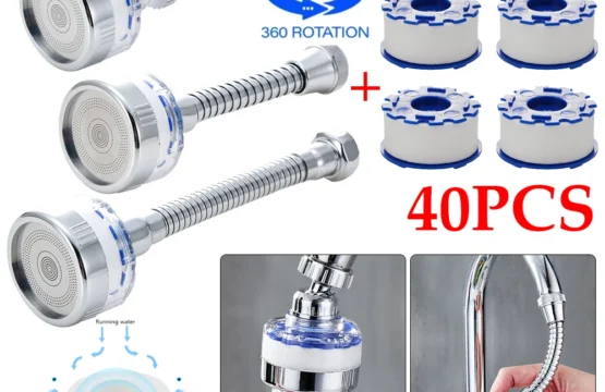 เครื่องกรองน้ําก๊อกน้ําห้องครัว 360 °   อ่างล้างจานกรองแรงดันอ่างล้างจานก๊อกน้ํากรองน้ํา Universal Faucet Aerator อุปกรณ์ห้องน้ํา 1
