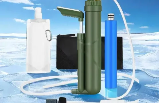 ที่กรองน้ำแบบปั๊มมือแบบพกพา RO เครื่องกรองน้ำระบบออสโมซิสแบบย้อนกลับชุดการอยู่รอดฉุกเฉินกลางแจ้งสำหรับเดินป่าตั้งแคมป์เดินทาง 1