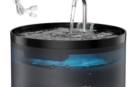 เครื่องให้น้ำสัตว์เลี้ยงอัตโนมัติขนาด 2.1 ลิตร แบบตั้งโต๊ะ เงียบพิเศษ พร้อมปั๊มน้ำและก๊อกน้ำ เหมาะสำหรับแมวและสุนัข ใช้พลังงานจาก USB พร้อมเซ็นเซอร์ 1