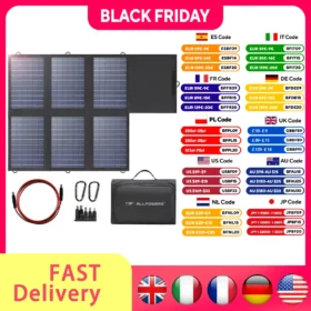 แผงโซลาร์เซลล์พกพา ALLPOWERS รุ่น SP026 ขนาด 60 วัตต์ แบบพับได้ สำหรับชาร์จแบตเตอรี่แล็ปท็อป โทรศัพท์มือถือ ใช้สำหรับตั้งแคมป์ ขี่รถ ใช้กับสถานีไฟฟ้า RV 1