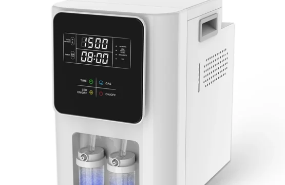 เครื่องผลิตน้ำไฮโดรเจนทางการแพทย์ 1500 มล. เครื่องสูดดมไฮโดรเจน H2 O2 HHO แบบสองช่องทาง อุปกรณ์ช่วยหายใจด้วยไฮโดรเจน 1