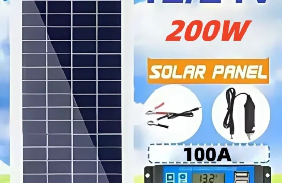 แผงโซลาร์เซลล์ 200W แผงโซลาร์เซลล์กันน้ํา 12V แบบพกพา DC dual USB เครื่องชาร์จแบตเตอรี่พลังงานแสงอาทิตย์กลางแจ้งตั้งแคมป์ชาร์จแบตเตอรี่พลังงานแสงอาทิตย์ 1