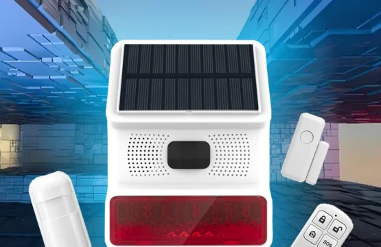 สัญญาณเตือนการติดตั้งกลางแจ้งไร้สาย 33MHz ไม่จําเป็นต้องเชื่อมต่อแหล่งจ่ายไฟ ความต่อเนื่องจากพลังงานแสงอาทิตย์ เชื่อมต่อกับโฮสต์ 1