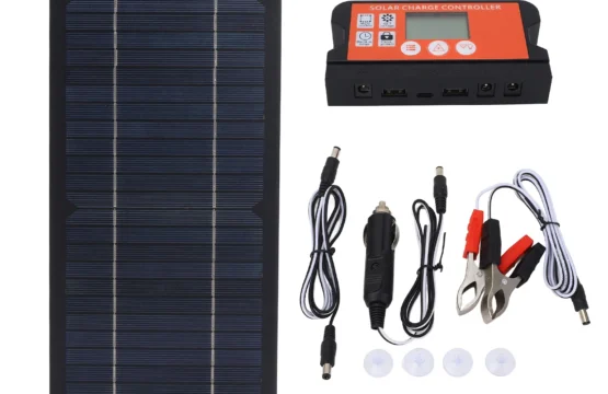 แผงโซลาร์เซลล์ 600 วัตต์ ชุดแผงโซลาร์เซลล์แบบพกพา โมโนคริสตัลไลน์ซิลิคอน พร้อมตัวควบคุมการชาร์จ 100 แอมป์ ชุดแผงโซลาร์เซลล์สำหรับชาร์จรถยนต์ เรือ และอุปกรณ์อื่นๆ 1