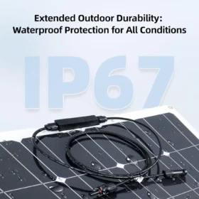PowMr ยืดหยุ่น 200W 150W 120W 100W แผงพลังงานแสงอาทิตย์ 12 V/24 V ชุดแผงพลังงานแสงอาทิตย์ระบบสําหรับ Camping รถเรือ RV หลังคาแหล่งจ่ายไฟ 3