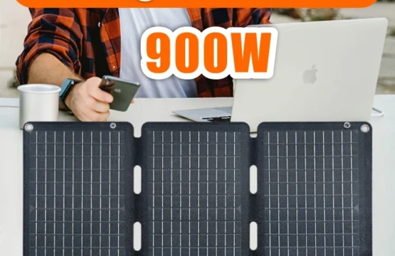 แผงโซลาร์เซลล์พับได้ 900W แบบพกพา ชาร์จ USB สำหรับพีซี แท็บเล็ต ใช้กลางแจ้ง สำหรับธุรกิจ ท่องเที่ยว เดินป่า ตั้งแคมป์ อุปกรณ์สำรองไฟ 1