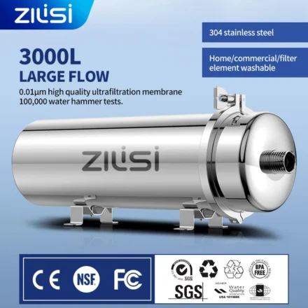 Household Whole-House Large-Flow Well Water Pre-filtering Pipeline Central Tap Water Filtration Commercial 3000L 1