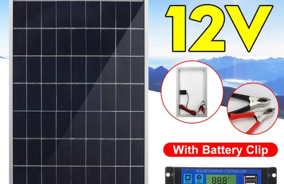 200W แข็งแผงโซล่าชุดสำหรับบ้านกันน้ำ Monocrystalline 12V แบตเตอรี่40A Controller 3M สาย 1