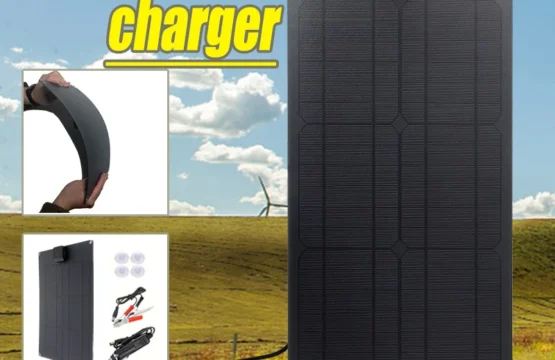 เครื่องชาร์จแบตเตอรี่แบบพอร์ตคู่ USB + ชนิด C แบบพกพาแผงโซล่า18V 50W ที่ชาร์จแบตในรถแผงเซลล์แสงอาทิตย์สำหรับรองรับการชาร์จโทรศัพท์อย่างรวดเร็ว 1