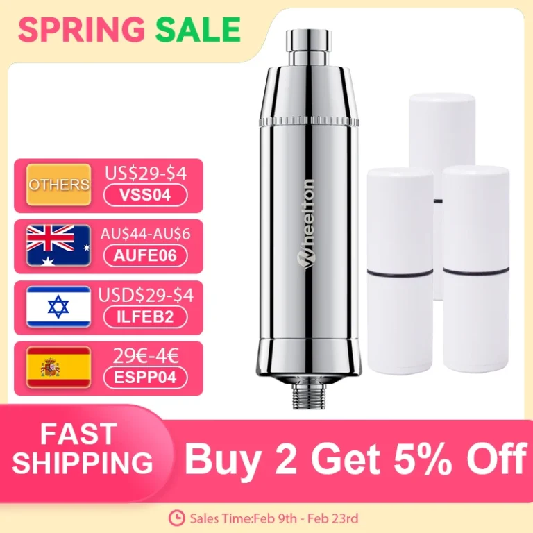 Wheelton สปาอาบน้ำคลอรีนกรองฝักบัวกรองน้ำแนบ3ตลับ 1